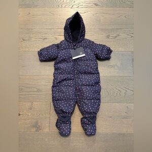 Baby Gap down filled baby girl snowsuit 0-6M NWT ret $139